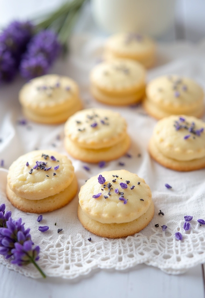 27 Irresistible Three Ingredient Mini Butter Cookies That Will Melt in Your Mouth! - 14. Lavender Mini Butter Cookies