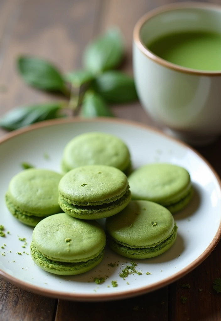 27 Irresistible Three Ingredient Mini Butter Cookies That Will Melt in Your Mouth! - 7. Matcha Mini Butter Cookies