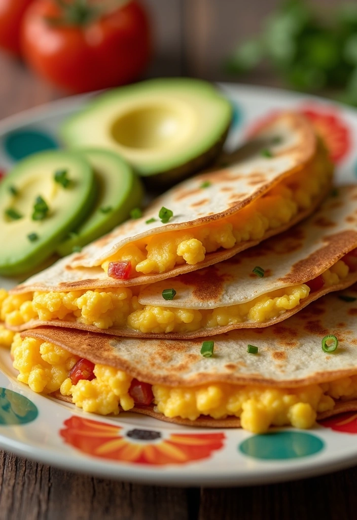 27 Mind-Blowing Ways to Eat Tacos for Breakfast (You Won't Believe #15!) - 13. Breakfast Quesadilla Taco