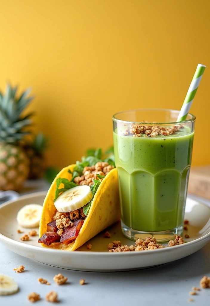 27 Mind-Blowing Ways to Eat Tacos for Breakfast (You Won't Believe #15!) - 14. Smoothie Breakfast Taco