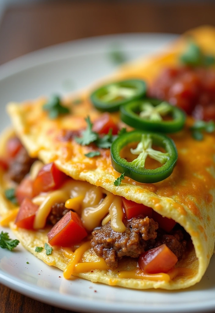 27 Mind-Blowing Ways to Eat Tacos for Breakfast (You Won't Believe #15!) - 15. Taco Omelette