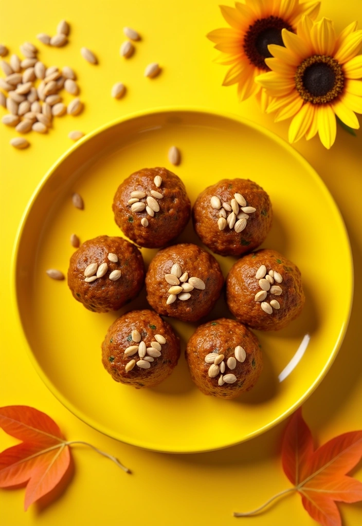 27 Pumpkin Protein Balls Ideas You Need to Try (Your Taste Buds Will Thank You!) - 10. Pumpkin Protein Balls with Sunflower Seeds