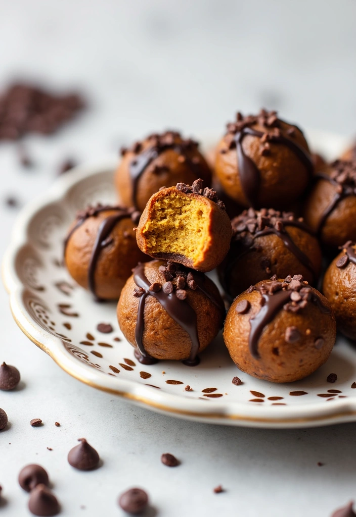 27 Pumpkin Protein Balls Ideas You Need to Try (Your Taste Buds Will Thank You!) - 14. Pumpkin Protein Balls with Dark Chocolate