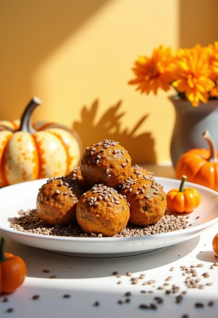 27 Pumpkin Protein Balls Ideas You Need to Try (Your Taste Buds Will Thank You!) - 6. Pumpkin Protein Balls with Chia Seeds