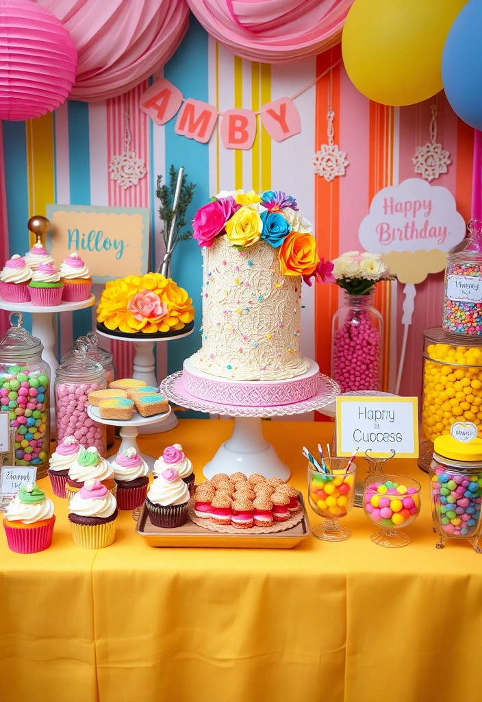 21 Color Party Ideas for Adults That'll Transform Your Next Bash! - 3. Colorful Dessert Table