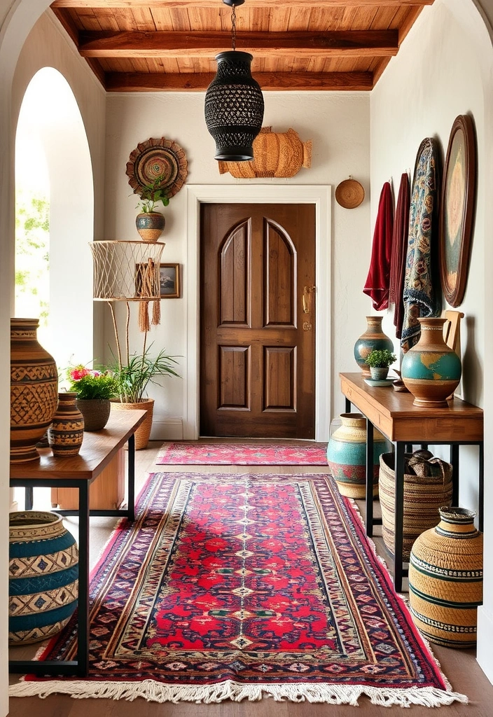 21 Stunning Entryway Ideas That Will Leave Your Guests in Awe! - 15. Global Inspirations