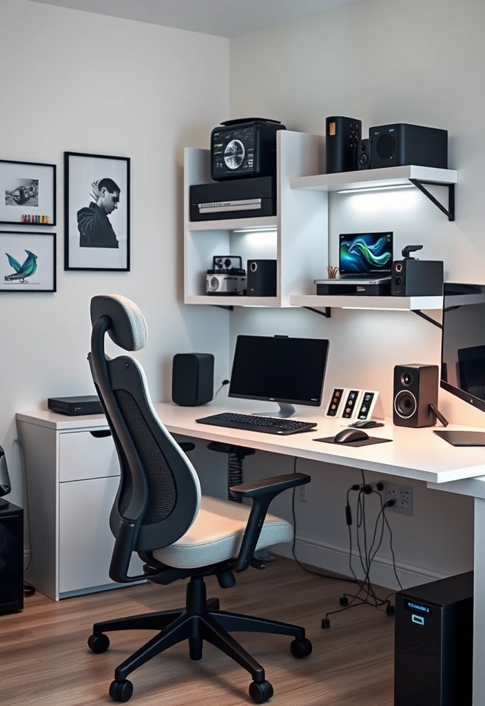 22 Home Office Ideas for Women That Will Transform Your Workday! - 9. Tech-Savvy Haven