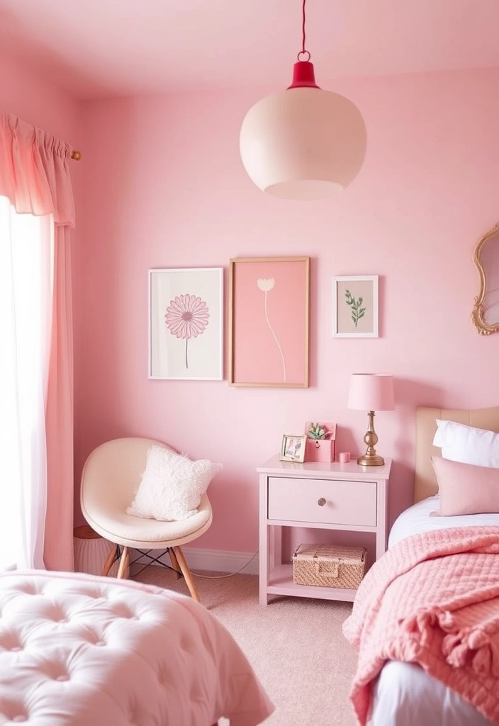 21 Blush Pink Bedroom Ideas That Will Make You Swoon! - 12. Whimsical Blush Decor