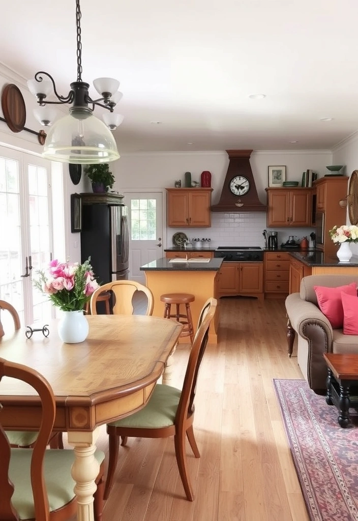 22 Small Open Concept Kitchen Living Room Ideas That'll Make You Rethink Your Layout! - 17. Vintage Accents