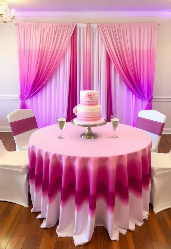 21 Color Party Ideas for Adults That'll Transform Your Next Bash! - 7. Elegant Ombre Decor