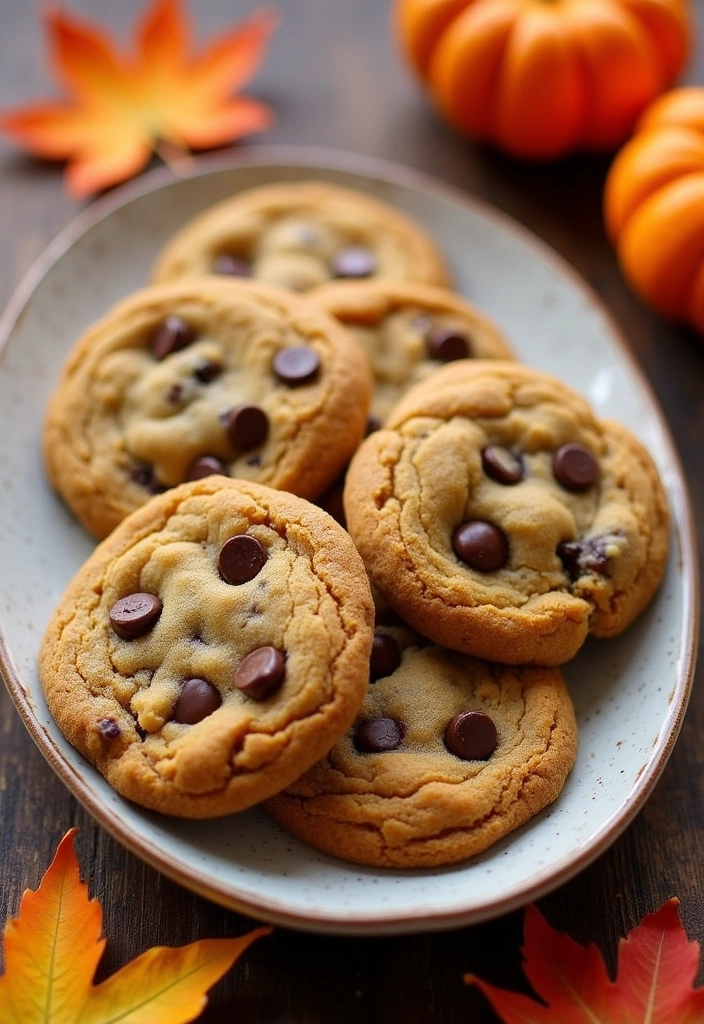 21 Easy 5-Ingredient Pumpkin Pie Recipes That Will Wow Your Guests! - 18. Pumpkin Pie Chocolate Chip Cookies