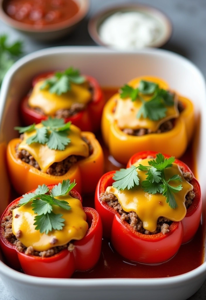 20 Quick and Easy Weeknight Recipes That'll Make Family Dinners a Breeze! - 4. Taco Stuffed Peppers