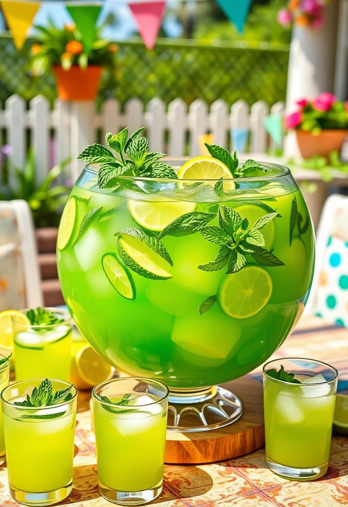 23 Mind-Blowing Punch Recipes That Will Make Your Next Party Legendary! - 8. Minty Mojito Punch