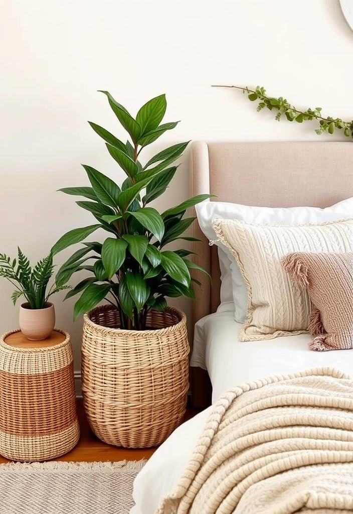 21 Plants in Bedroom Ideas That Will Transform Your Space into a Lush Oasis! - 8. Layered Textures with Plants