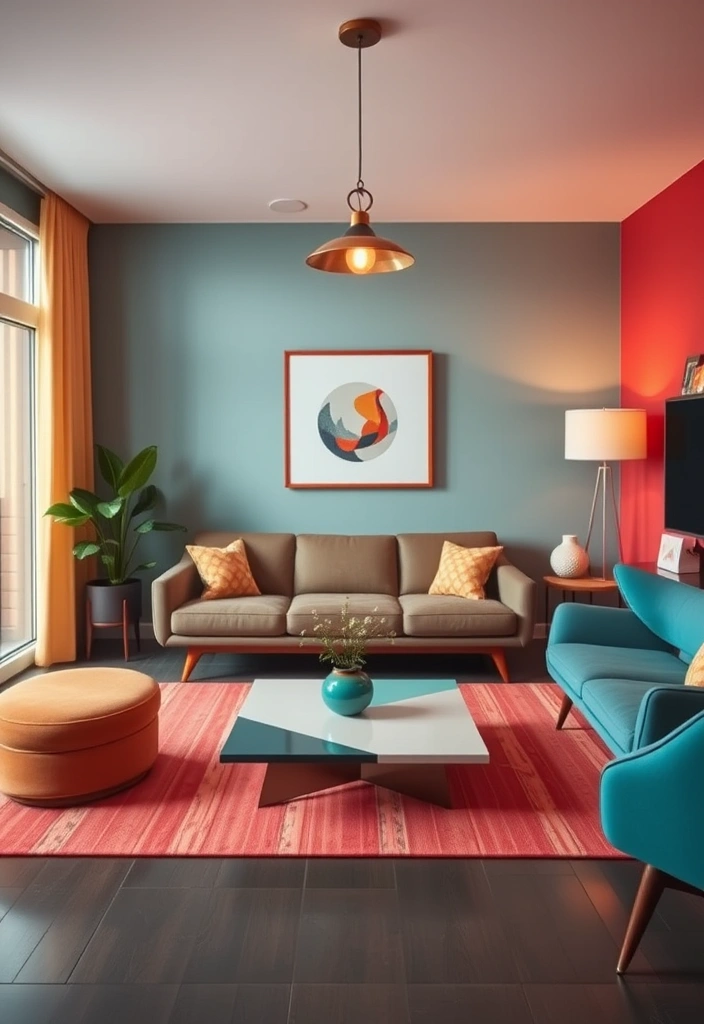 28 Vibrant Living Room Styles That Will Ignite Your Creativity! - 7. Mid-Century Modern