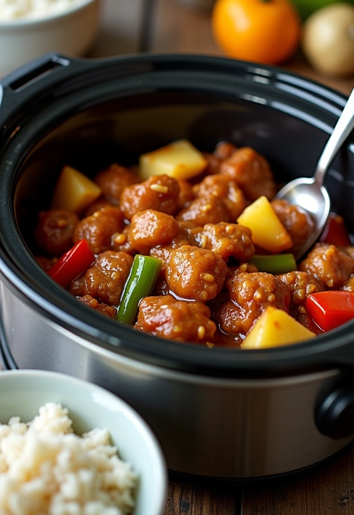 21 Irresistibly Delicious Sweet and Sour Pork Recipes You Must Try Today! - 3. Slow Cooker Sweet and Sour Pork