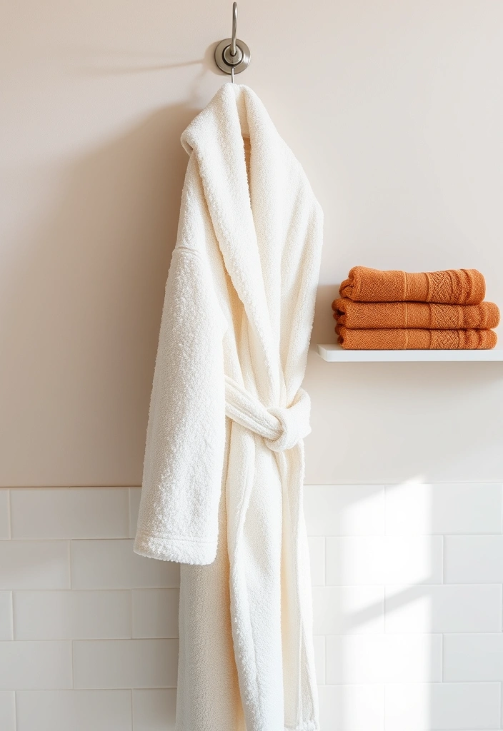 27 Fall Bathroom Decorating Ideas That Will Transform Your Space Into a Cozy Retreat! - 9. Cozy Bathrobe and Towels