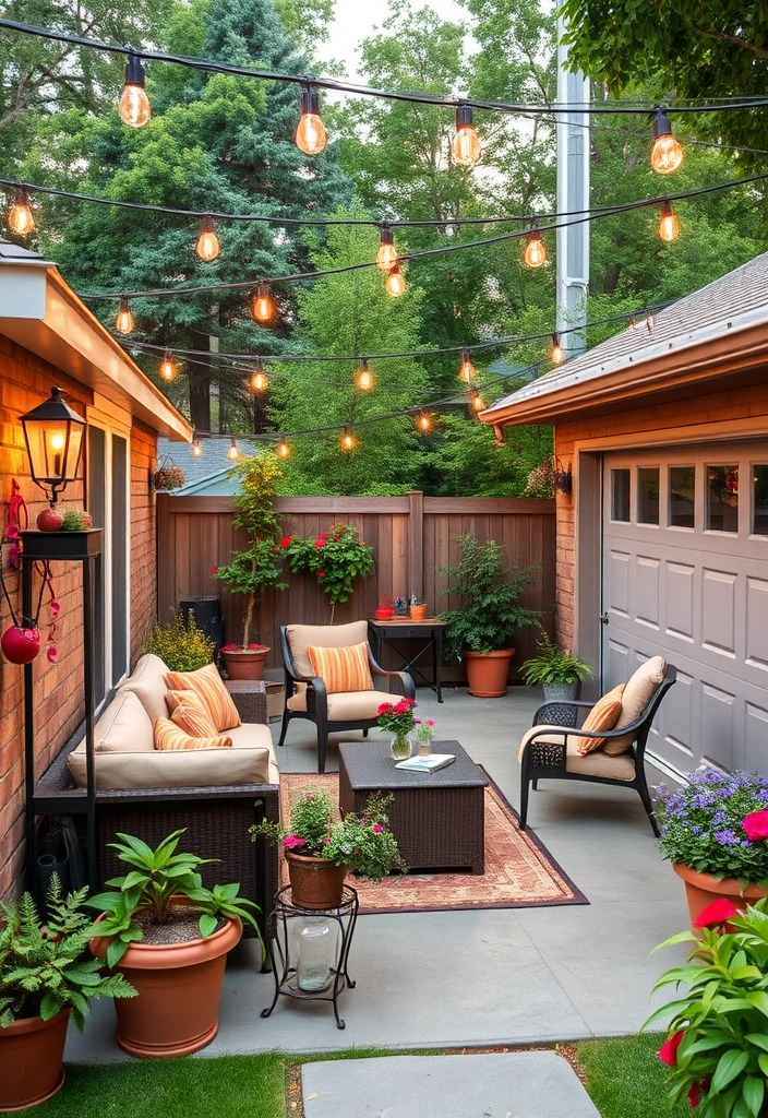 27 Budget Garage Man Cave Ideas That Will Transform Your Space on a Dime! - 11. Outdoor Garage Patio