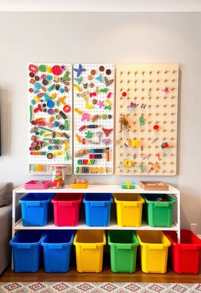 22 Creative Kids Play Corner Ideas for Your Living Room That'll Make You Say 'Wow!' - 4. Interactive Play Wall