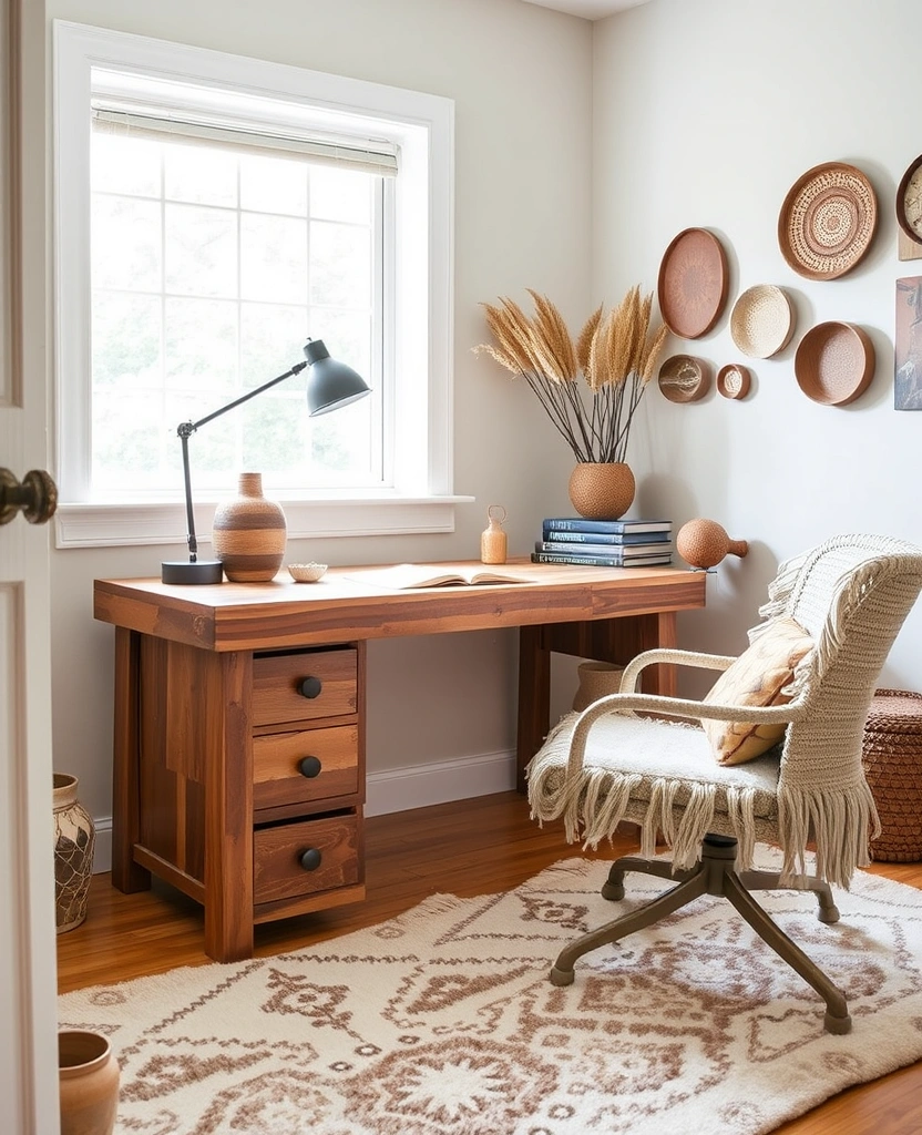 26 Stunning Moody Home Office Inspirations That Will Transform Your Workspace! - 25. Artisanal Craftsmanship