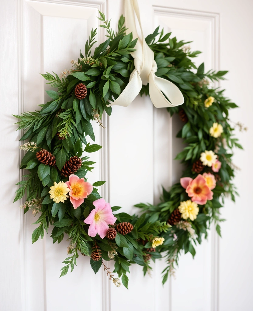 21 Plants in Bedroom Ideas That Will Transform Your Space into a Lush Oasis! - 26. Seasonal Wreaths with Greenery