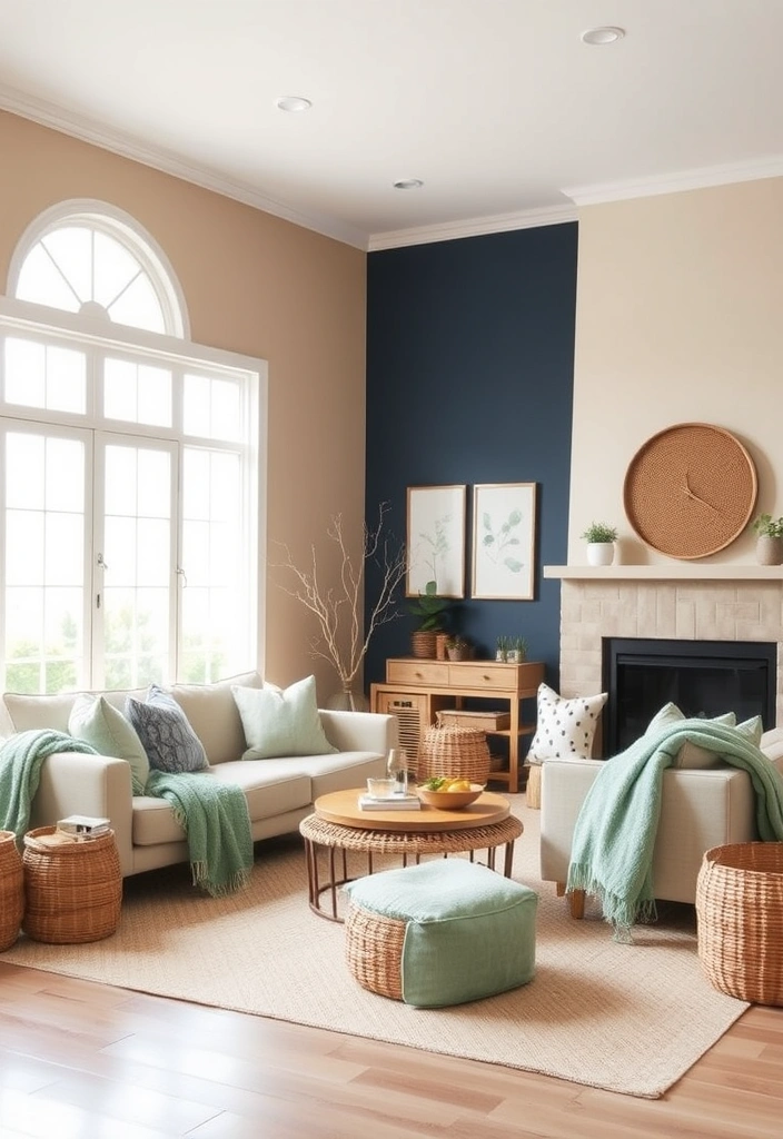 23 Blue and Green Living Room Ideas That'll Transform Your Space into a Coastal Paradise! - 2. Ocean-Inspired Color Palette