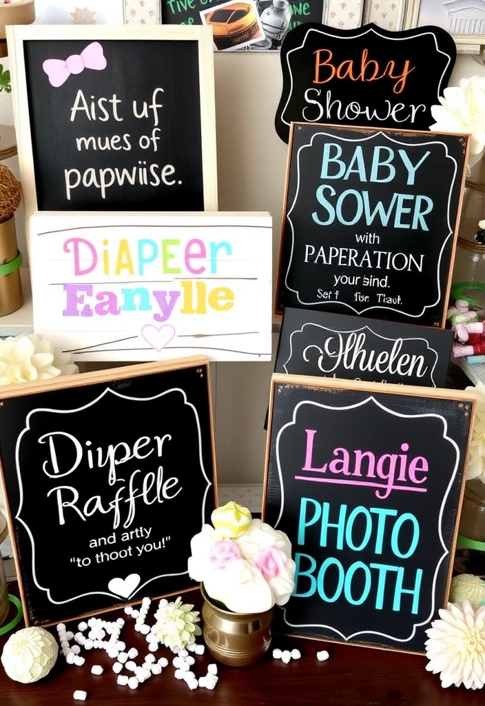 22 Couples Baby Shower Cute Ideas That'll Make You Say 'Aww!' - 16. Playful Baby Shower Signage