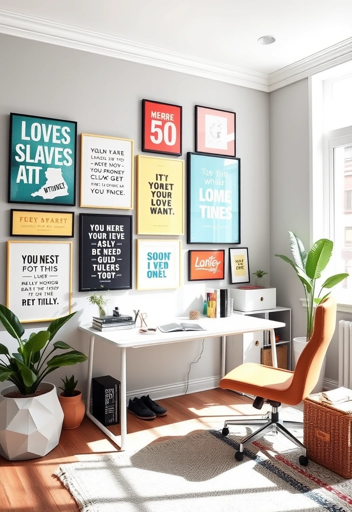 28 Stunning Home Office Ideas That'll Make You Want to Work from Home Forever! - 10. Bold Wall Art