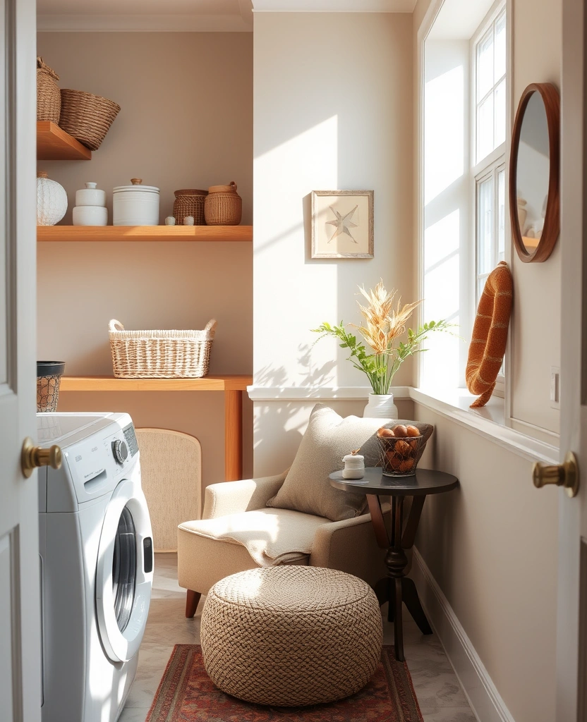 27 Mudroom Laundry Room Ideas That Will Transform Your Space (You Won't Believe #15!) - 25. Cozy Nook for Relaxation