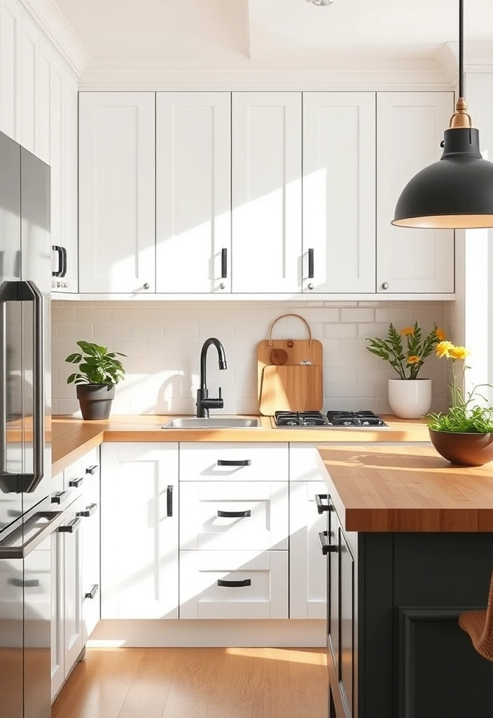 23 Black and White Kitchen Ideas That'll Make You Fall in Love with Cooking Again! - 6. Scandinavian Simplicity