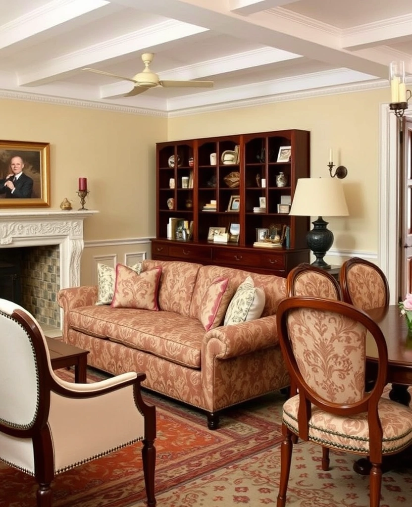 26 Stunning Colonial Living Room Inspirations That Will Transform Your Space! - 24. Custom Upholstery