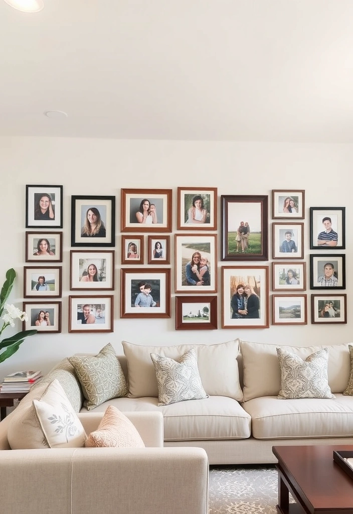 22 Small Open Concept Kitchen Living Room Ideas That'll Make You Rethink Your Layout! - 20. Personal Touches with Family Photos