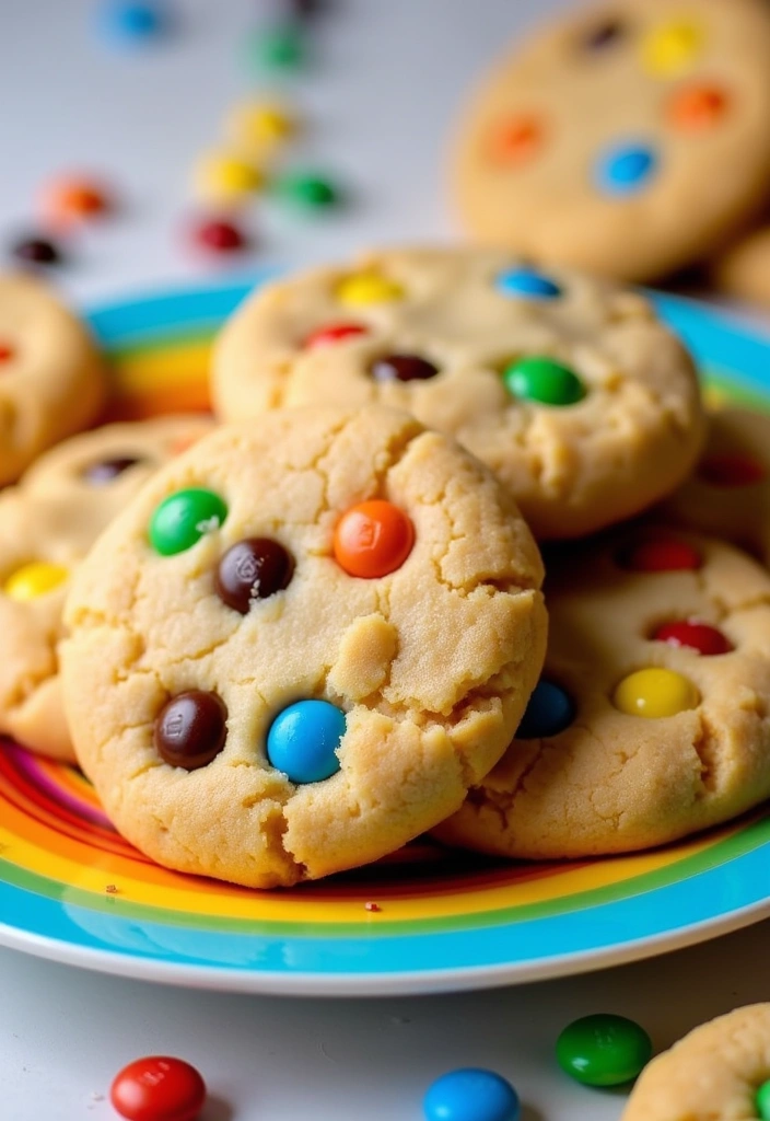 27 Soft Peanut Butter Cookies Recipes That'll Make You Drool! - 9. Peanut Butter M&M Cookies