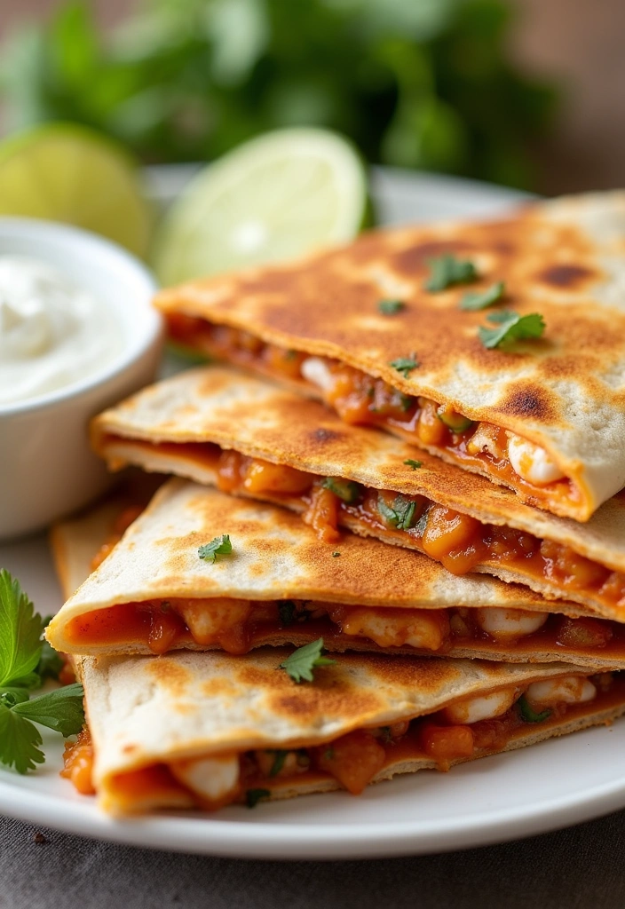 20 Super Easy Dinners with 5 Ingredients or Less (You Won't Believe #12!) - 12. BBQ Chicken Quesadillas