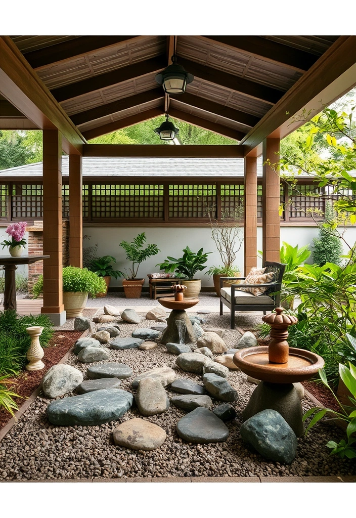 22 Covered Outdoor Patio Ideas That Will Make You Want to Live Outside! - 12. Zen Garden Retreat