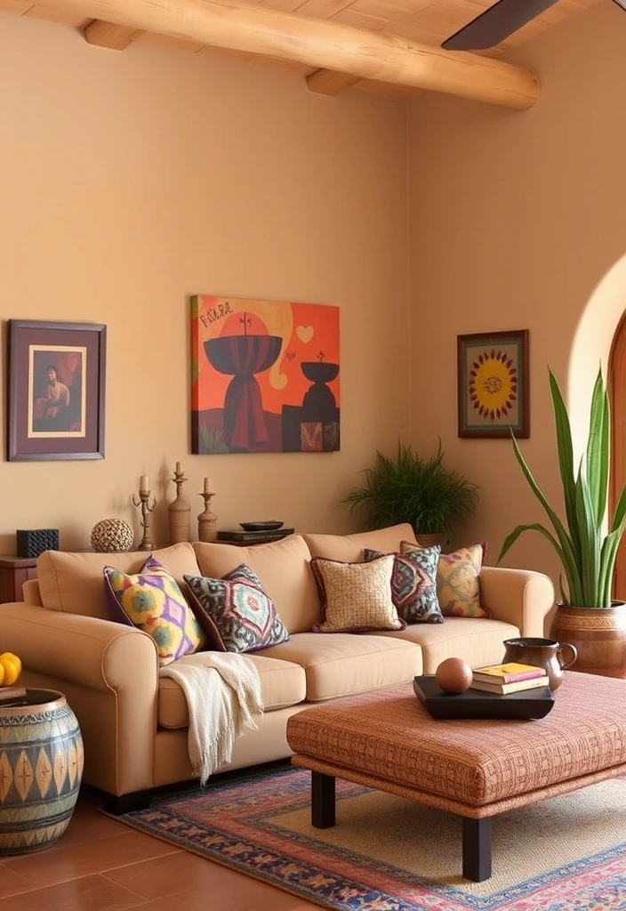 28 Stunning Southwestern Living Room Ideas That'll Make You Want to Redecorate! - 7. Earthy Wall Colors