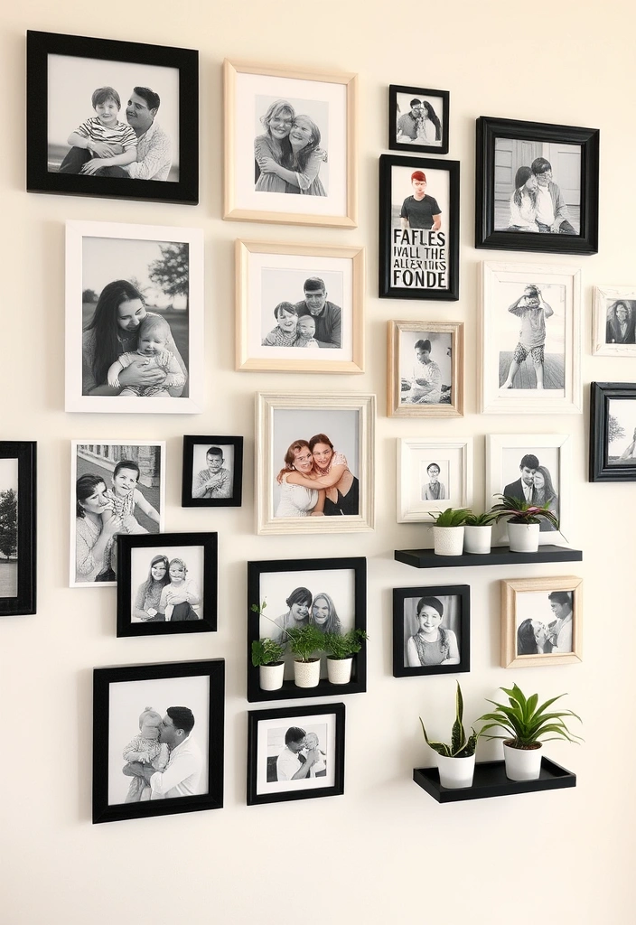 20 DIY Entryway Decor Ideas That Will Wow Your Guests! - 2. Gallery Wall of Family Photos