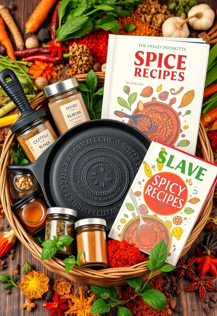 29 Cast Iron Skillet Gift Basket Ideas That'll Impress Every Cook! - 13. The Spice Lover's Basket