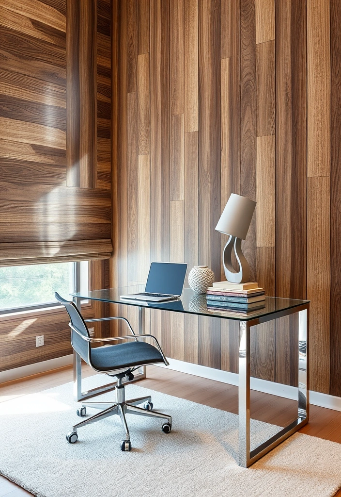 26 Stunning Moody Home Office Inspirations That Will Transform Your Workspace! - 4. Textured Wall Panels