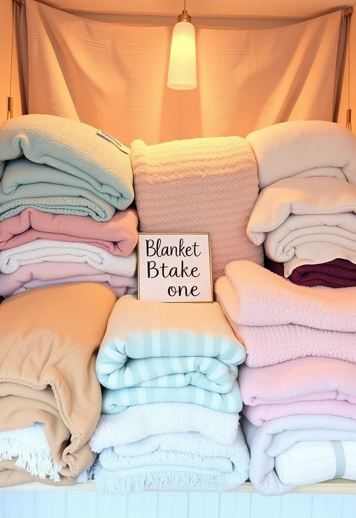 22 Couples Baby Shower Cute Ideas That'll Make You Say 'Aww!' - 9. Cozy Blanket Station