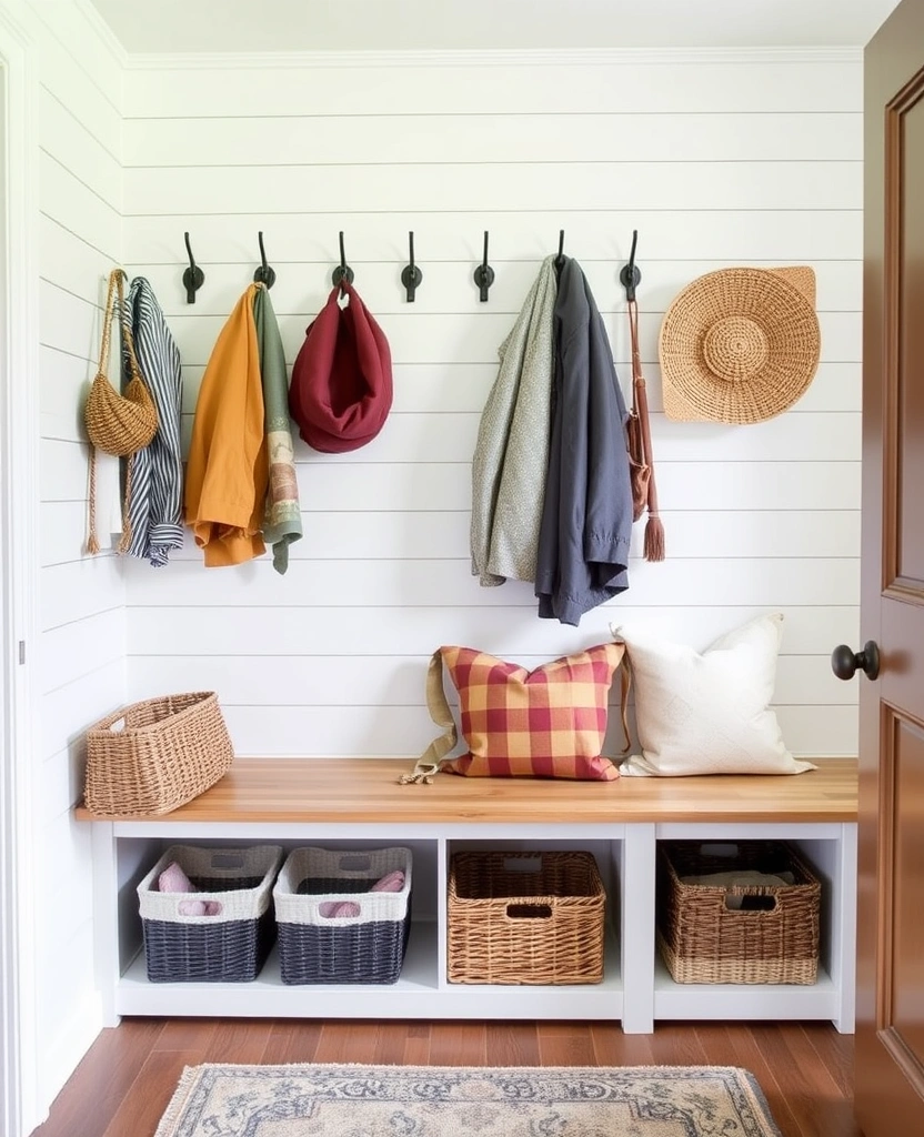 28 Stunning Farmhouse Shiplap Wall Ideas That Will Transform Your Space! - 25. Shiplap in Mudrooms