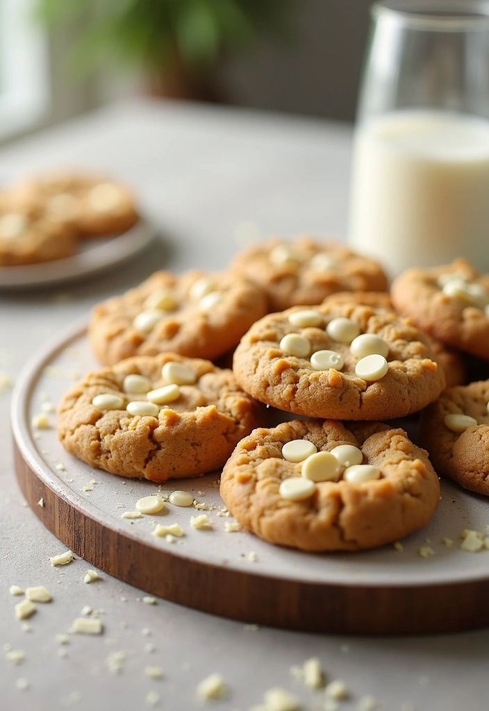 27 Soft Peanut Butter Cookies Recipes That'll Make You Drool! - 14. Peanut Butter Cookies with White Chocolate Chips