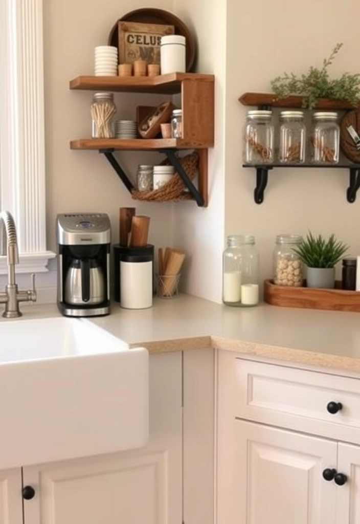 23 DIY Coffee Station Ideas That'll Transform Your Mornings! - 9. Farmhouse Sink Station