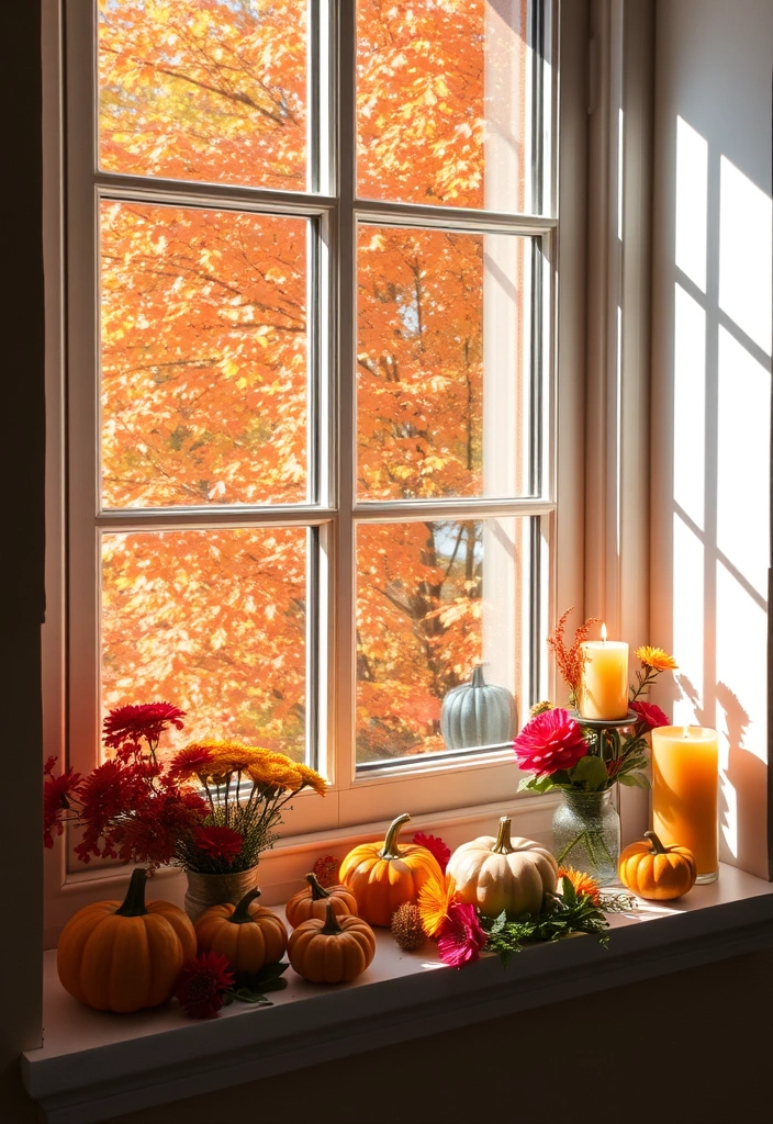 29 Fall Budget Decorating Ideas You Can’t Afford to Miss (Especially #16!) - 12. Window Sill Decor