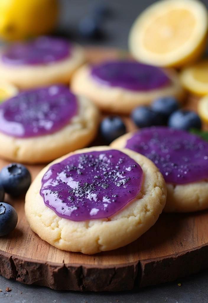 23 Lemon Sugar Cookie Recipes That Will Make You Swoon (You Won't Believe #15!) - 4. Lemon Sugar Cookies with Blueberry Glaze