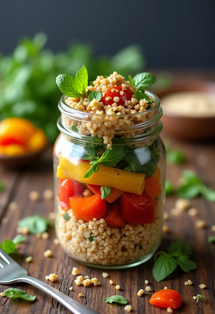 23 Mason Jar Meal Prep Ideas That’ll Simplify Your Week and Wow Your Taste Buds! - 15. Mediterranean Grain Bowl