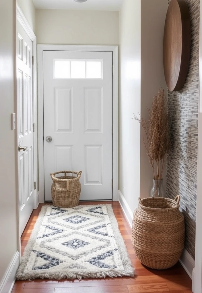 21 Small Foyer Ideas That Will Make Your Apartment Entryway Shine! - 8. Textured Touches