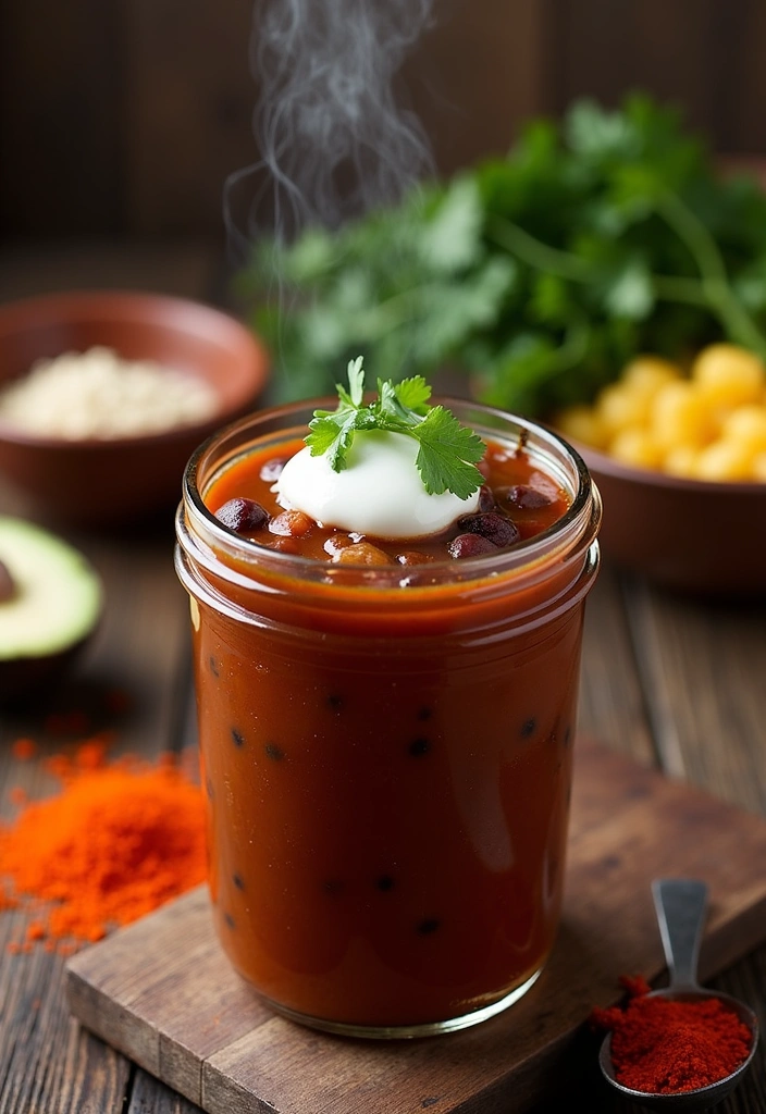 23 Mason Jar Meal Prep Ideas That’ll Simplify Your Week and Wow Your Taste Buds! - 5. Spicy Black Bean Soup