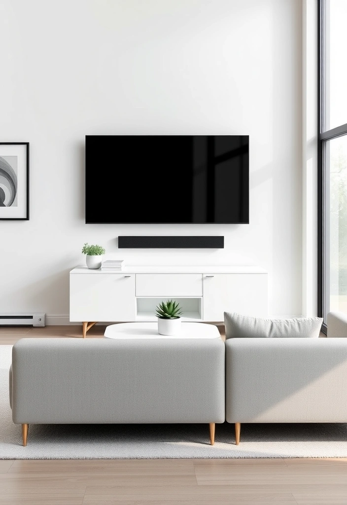 27 Modern TV Room Ideas That'll Transform Your Viewing Experience Forever! - 1. Minimalist Marvels