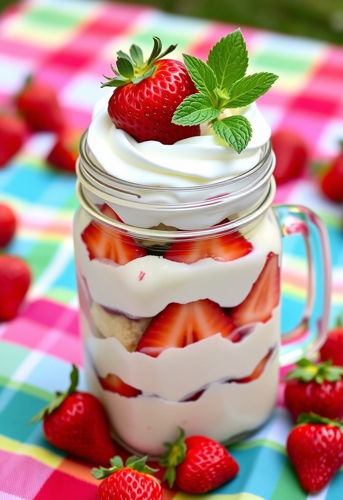 20 Easy Mason Jar Cupcake Ideas That'll Impress Your Guests (You Won't Believe #7!) - 2. Strawberry Shortcake Surprise